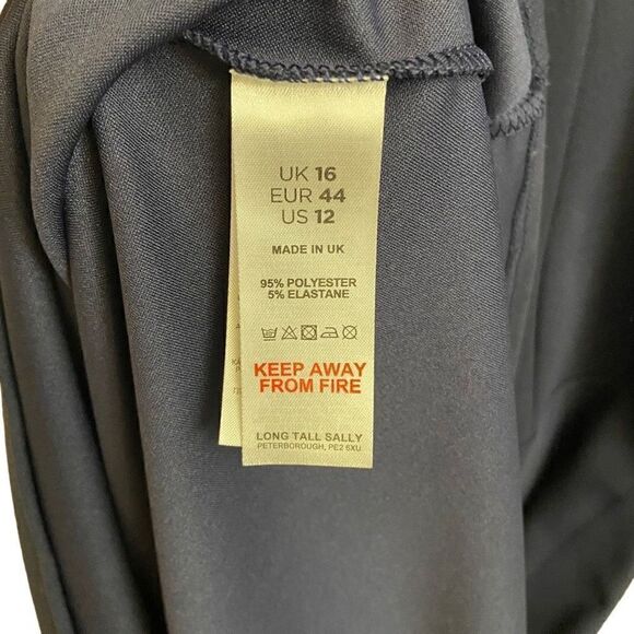 NEW Long Tall Sally LTS Navy Midi Dress Lace Short Sleeves Size 12 - Picture 4 of 5